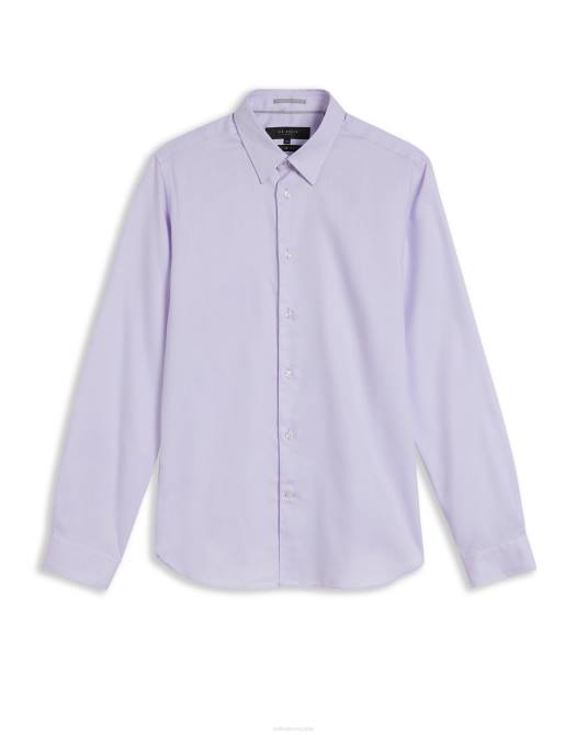 Ted Baker hombres 2ZFP1597 ropa camisa daltoss de manga larga y corte slim lila