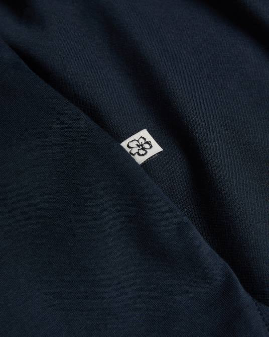 Ted Baker hombres 2ZFP1608 ropa camisa de punto brillante de manga larga marros Armada