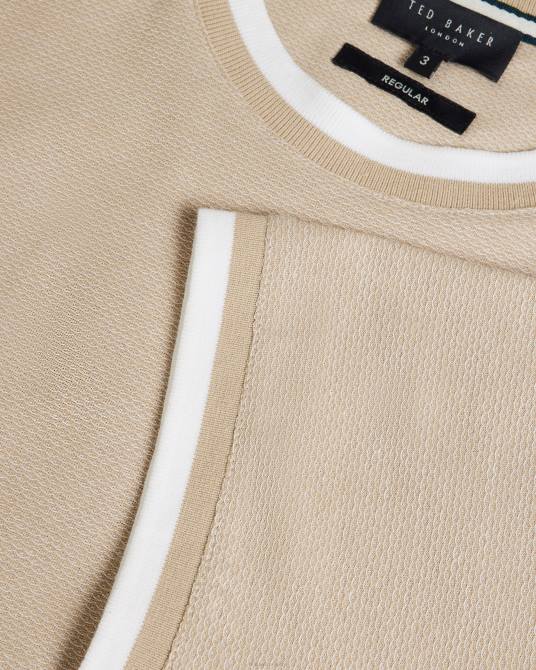 Ted Baker hombres 2ZFP1298 ropa camiseta texturizada de ajuste regular bowker broncearse