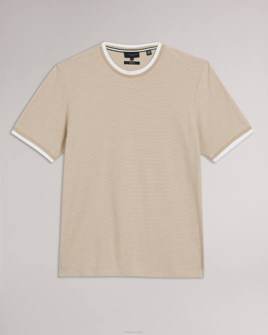 Ted Baker hombres 2ZFP1298 ropa camiseta texturizada de ajuste regular bowker broncearse