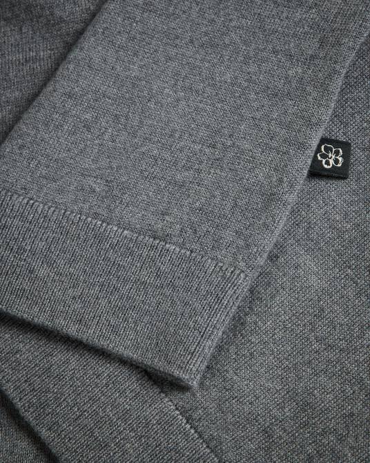 Ted Baker hombres 2ZFP1582 ropa camiseta de punto de manga corta senti carbón