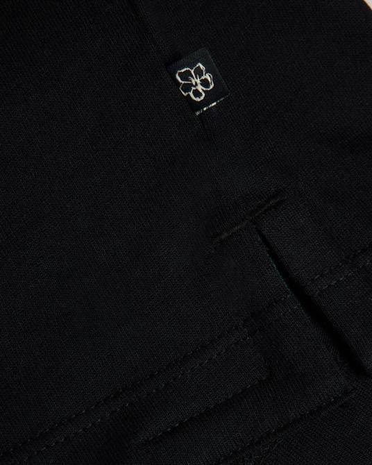 Ted Baker hombres 2ZFP1589 ropa camiseta farow de manga corta y ajuste regular con la marca negro