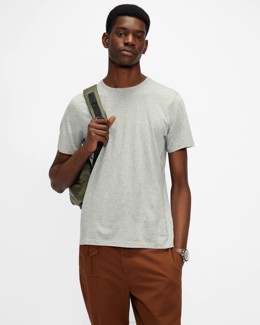 Ted Baker hombres 2ZFP1622 ropa camiseta funda ss regular fit marga gris