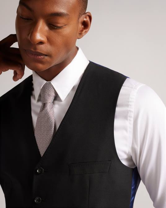 Ted Baker hombres 2ZFP1512 ropa chaleco central jvwscbl negro