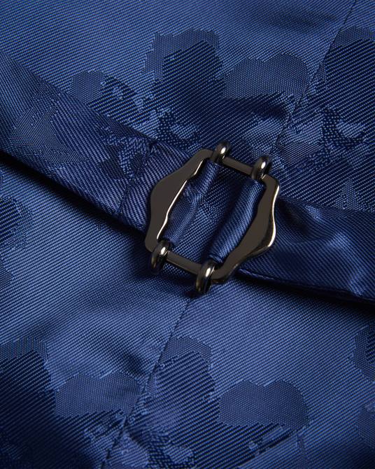 Ted Baker hombres 2ZFP1585 ropa chaleco a cuadros azul marino drydenw Armada