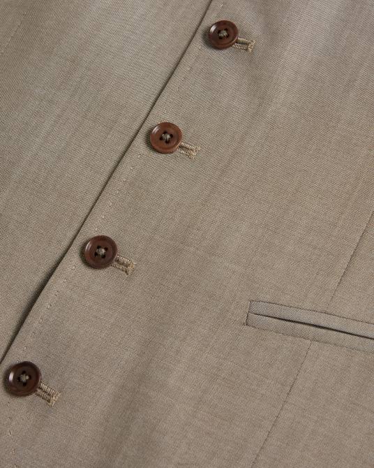 Ted Baker hombres 2ZFP1615 ropa chaleco de piel de tiburón de lana alconaw natural