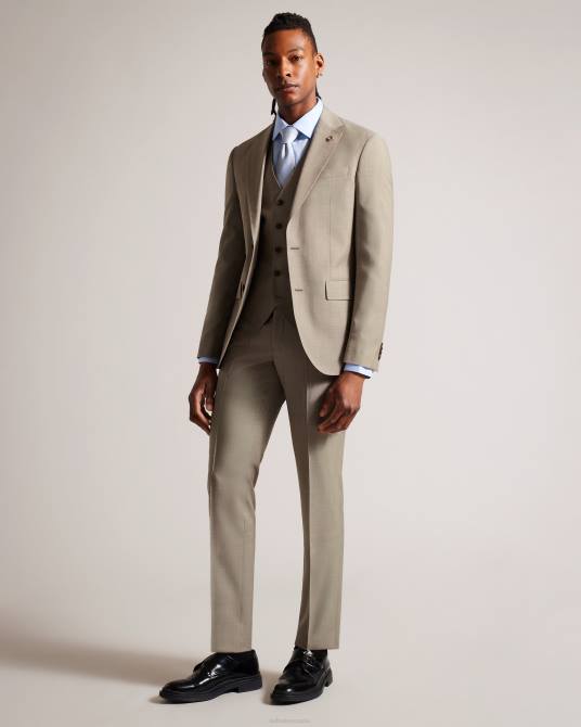 Ted Baker hombres 2ZFP1615 ropa chaleco de piel de tiburón de lana alconaw natural