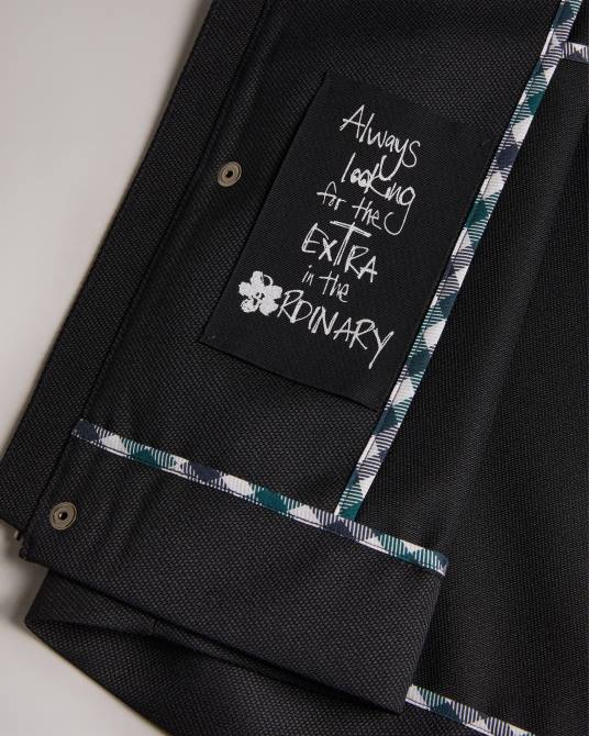 Ted Baker hombres 2ZFP1212 ropa filtyj chaqueta de lana con mangas raglán negro