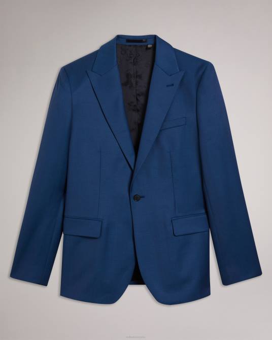 Ted Baker hombres 2ZFP1214 ropa chaqueta atlowj con botonadura simple azul brillante