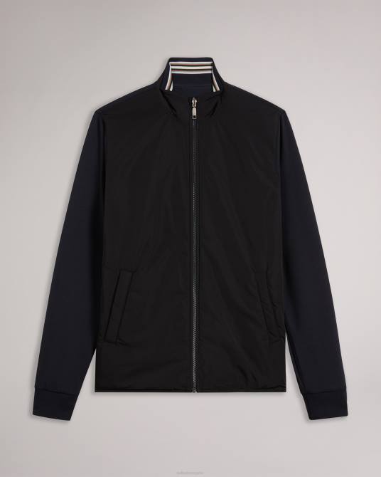 Ted Baker hombres 2ZFP1219 ropa chaqueta hemis reversible de nailon con cremallera Armada