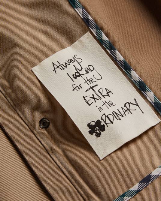 Ted Baker hombres 2ZFP1260 ropa chaqueta finnj de pura lana con mangas raglán natural