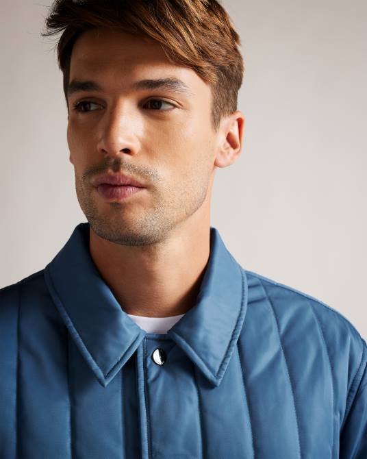 Ted Baker hombres 2ZFP1290 ropa chaqueta laboral acolchada skelton azul medio