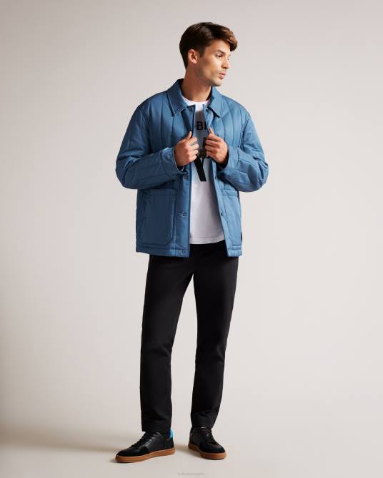 Ted Baker hombres 2ZFP1290 ropa chaqueta laboral acolchada skelton azul medio