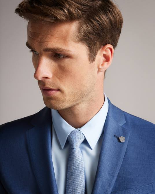 Ted Baker hombres 2ZFP1337 ropa chaqueta de traje azul claro camdejs slim azul claro