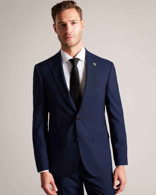 Ted Baker hombres 2ZFP1353 ropa chaqueta de traje de corte slim jvjktbl brt-azul