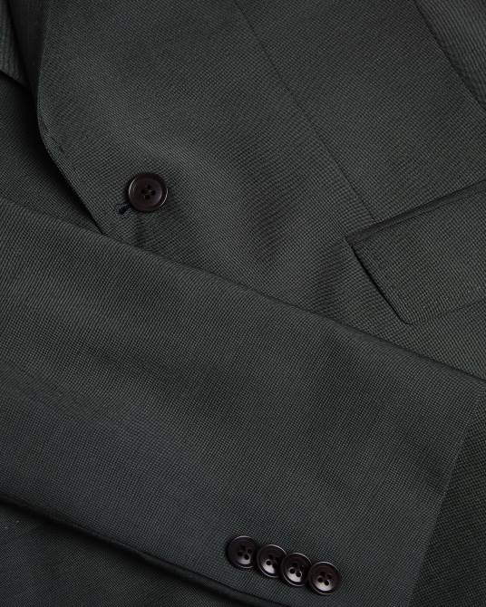 Ted Baker hombres 2ZFP1355 ropa Chaqueta de traje richanj de piel de tiburón de pura lana caqui