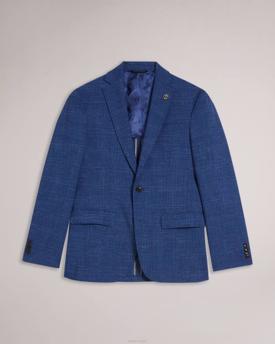 Ted Baker hombres 2ZFP1359 ropa Chaqueta de traje audenj a cuadros de lana y lino Armada