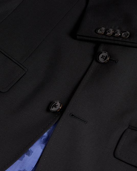 Ted Baker hombres 2ZFP1386 ropa chaqueta de traje de corte slim jvjktbl negro