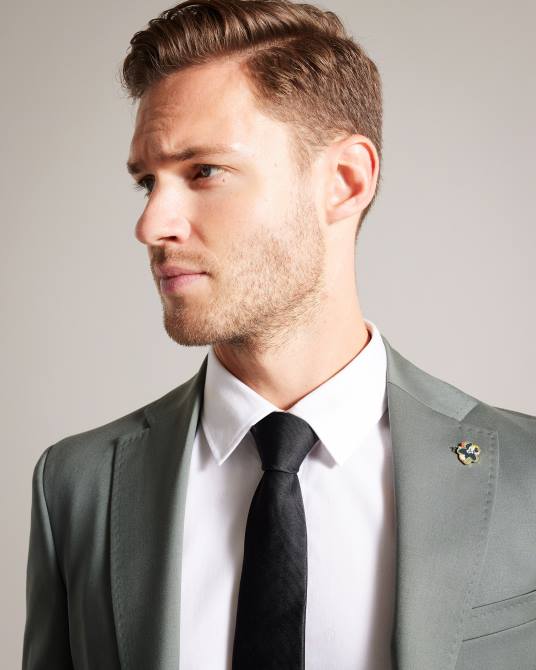 Ted Baker hombres 2ZFP1387 ropa chaqueta de traje lappej de pura lana verde