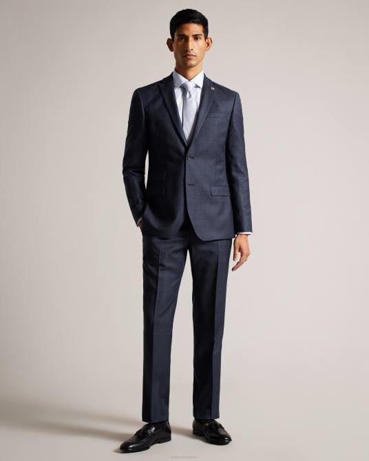 Ted Baker hombres 2ZFP1415 ropa cromjs chaqueta a cuadros en mezcla de lana Armada