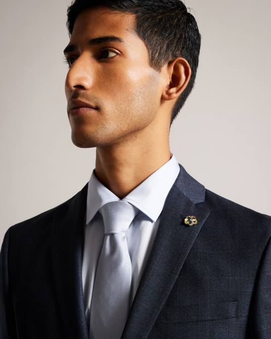 Ted Baker hombres 2ZFP1415 ropa cromjs chaqueta a cuadros en mezcla de lana Armada