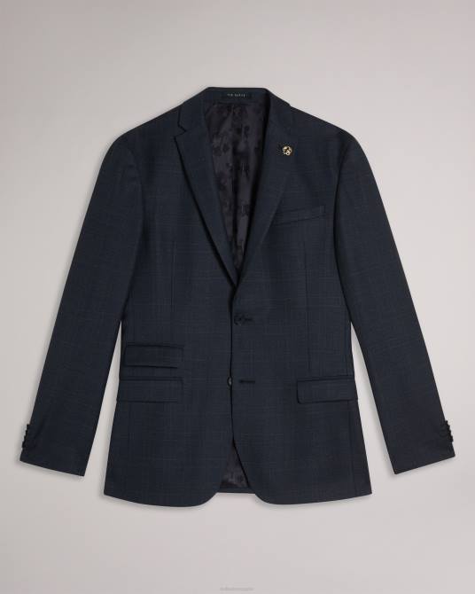 Ted Baker hombres 2ZFP1415 ropa cromjs chaqueta a cuadros en mezcla de lana Armada