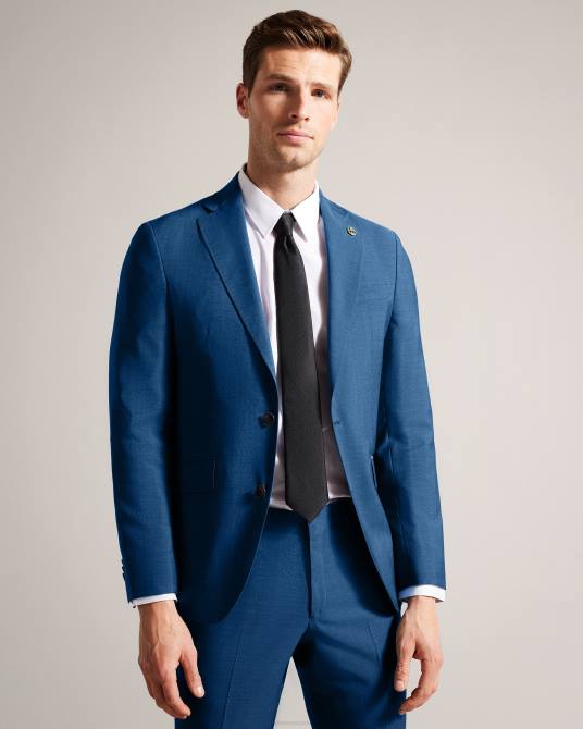 Ted Baker hombres 2ZFP1431 ropa chaqueta de traje de piel de tiburón azul marino siouxj Armada