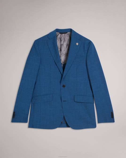 Ted Baker hombres 2ZFP1431 ropa chaqueta de traje de piel de tiburón azul marino siouxj Armada