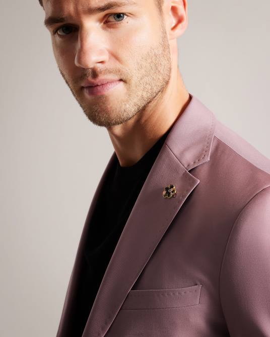 Ted Baker hombres 2ZFP1440 ropa Chaqueta de traje ignacej de pura lana. rosa