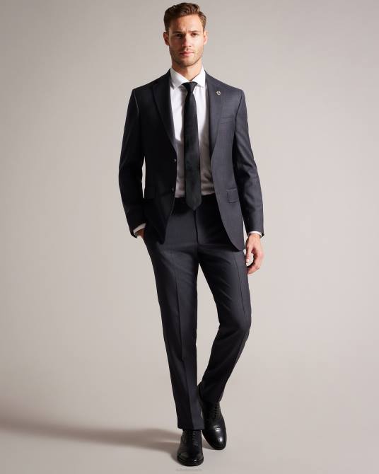 Ted Baker hombres 2ZFP1447 ropa chaqueta de traje de corte slim jvjktbl gris