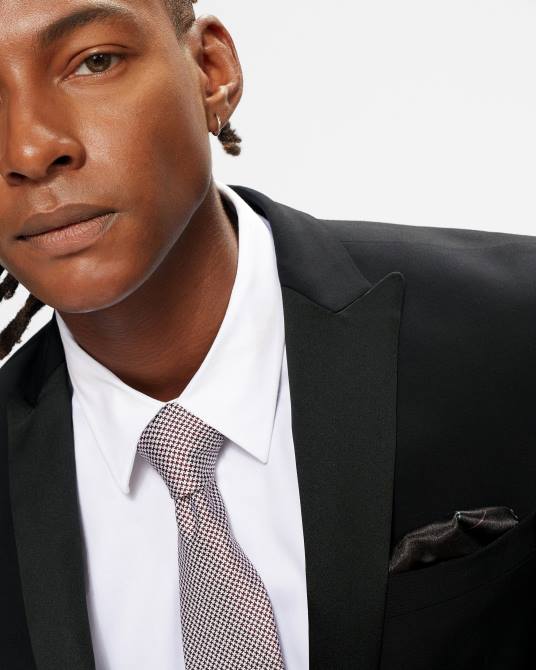 Ted Baker hombres 2ZFP1459 ropa chaqueta de traje de esmoquin de corte slim ambjs negro