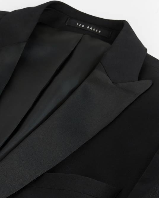 Ted Baker hombres 2ZFP1459 ropa chaqueta de traje de esmoquin de corte slim ambjs negro