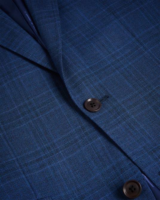 Ted Baker hombres 2ZFP1483 ropa chaqueta de traje a cuadros azul marino drydenj Armada