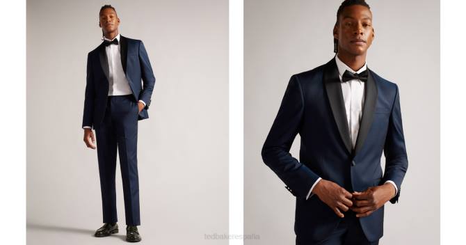 Ted Baker hombres 2ZFP1519 ropa chaqueta de traje de esmoquin de corte slim de jvtuxj Armada