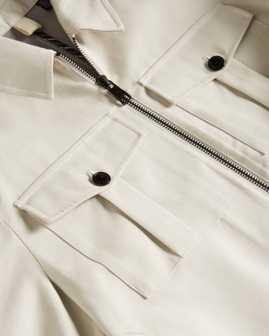 Ted Baker hombres 2ZFP1527 ropa chaqueta corta bodley de doble cara crudo