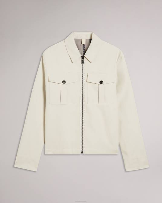 Ted Baker hombres 2ZFP1527 ropa chaqueta corta bodley de doble cara crudo