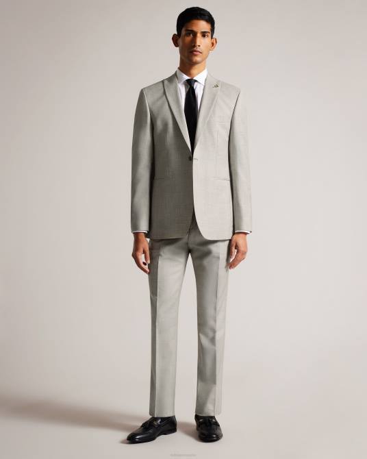 Ted Baker hombres 2ZFP1532 ropa chaqueta cruzada de lana artimjr piedra