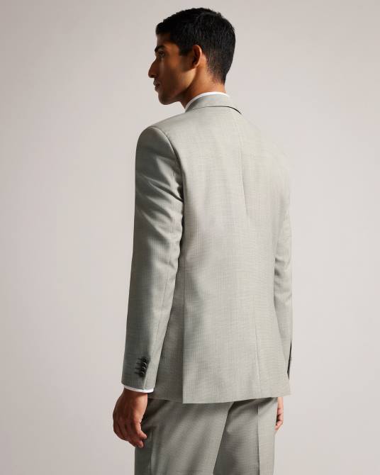 Ted Baker hombres 2ZFP1532 ropa chaqueta cruzada de lana artimjr piedra