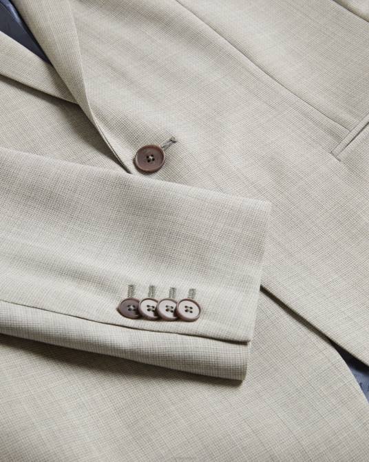 Ted Baker hombres 2ZFP1532 ropa chaqueta cruzada de lana artimjr piedra