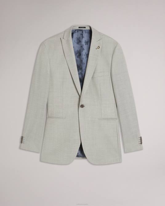 Ted Baker hombres 2ZFP1532 ropa chaqueta cruzada de lana artimjr piedra