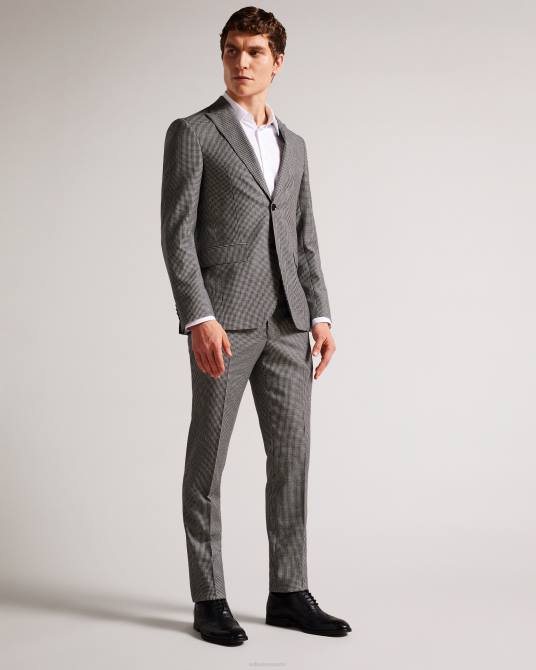 Ted Baker hombres 2ZFP1580 ropa chaqueta de traje a cuadros mono jvcjj negro