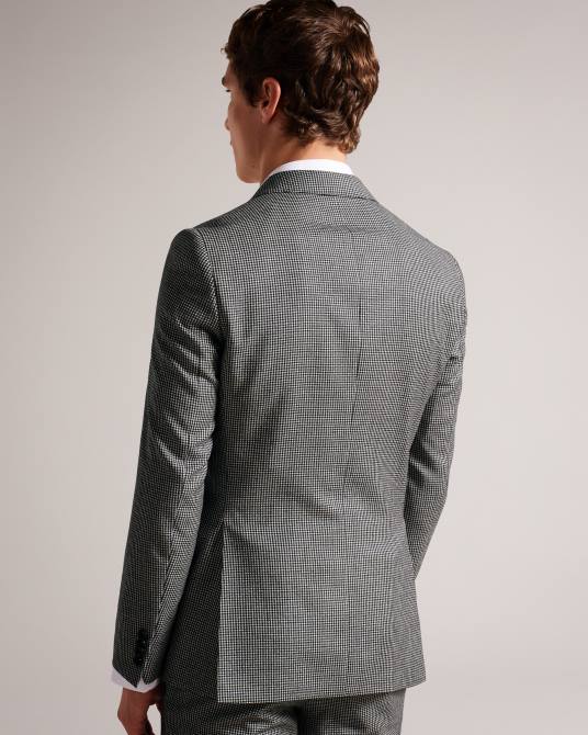 Ted Baker hombres 2ZFP1580 ropa chaqueta de traje a cuadros mono jvcjj negro