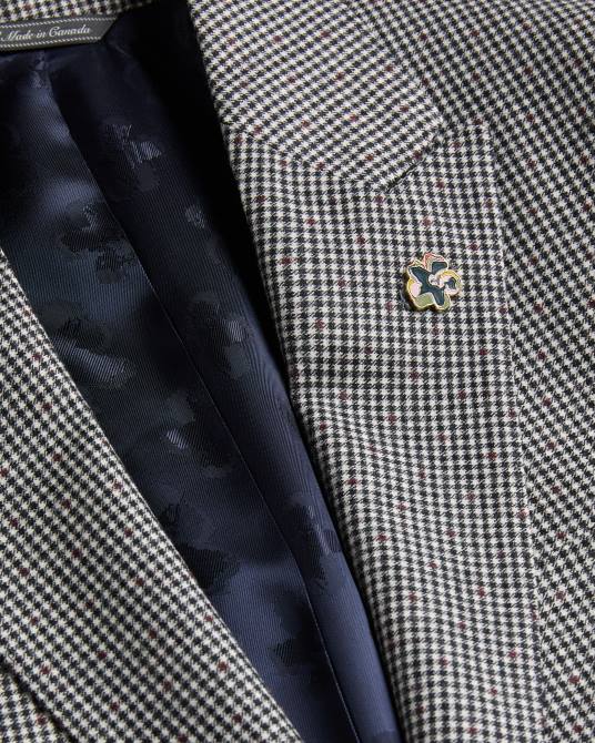 Ted Baker hombres 2ZFP1580 ropa chaqueta de traje a cuadros mono jvcjj negro