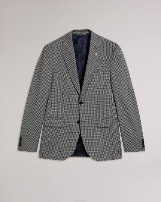Ted Baker hombres 2ZFP1580 ropa chaqueta de traje a cuadros mono jvcjj negro