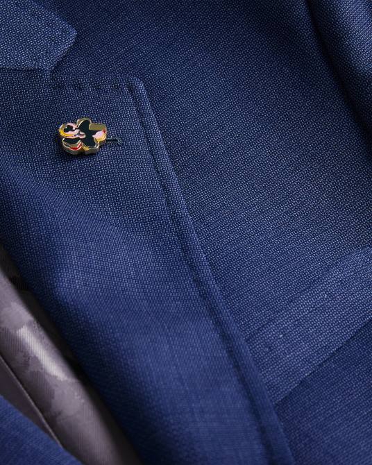 Ted Baker hombres 2ZFP1607 ropa chaqueta de traje de lana azul marino upsalaj Armada