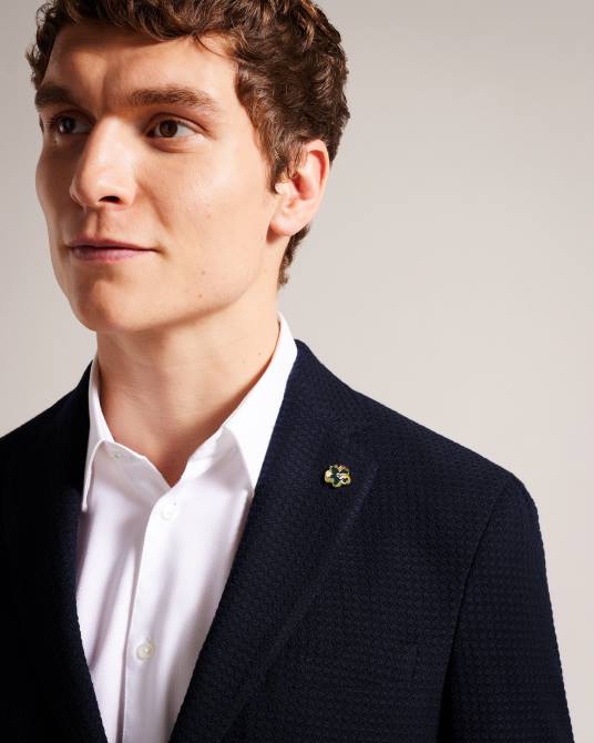 Ted Baker hombres 2ZFP1613 ropa chaqueta texturizada sin forro jvtunj Armada