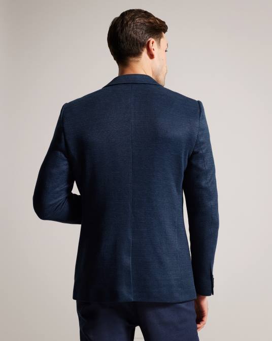 Ted Baker hombres 2ZFP1326 ropa blazer keanuj de corte slim de punto Armada