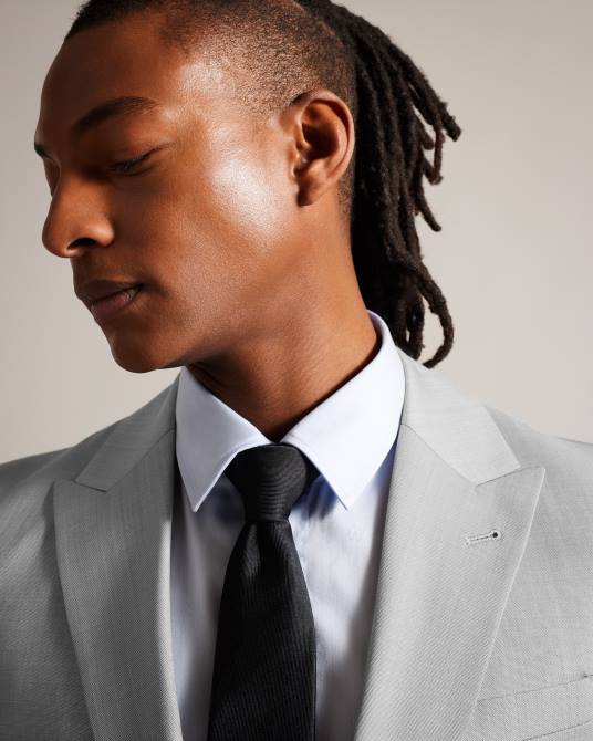 Ted Baker hombres 2ZFP1368 ropa blazer byronj de lana virgen gris claro