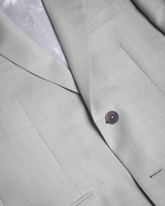 Ted Baker hombres 2ZFP1368 ropa blazer byronj de lana virgen gris claro
