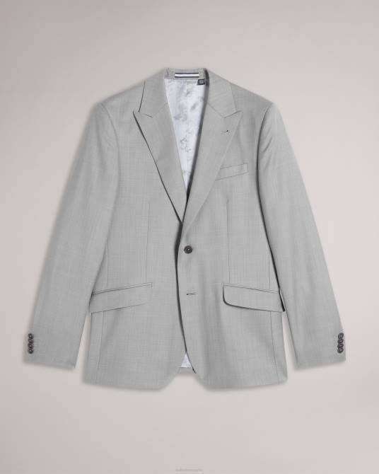 Ted Baker hombres 2ZFP1368 ropa blazer byronj de lana virgen gris claro